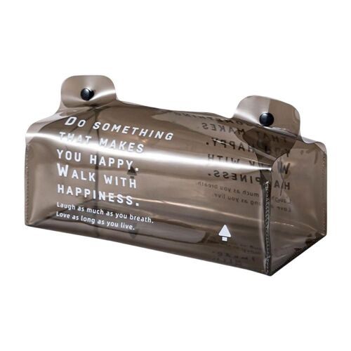 Porte-serviettes Transparent pour salle de bain, avec motif de lettres, sac de mouchoirs, procédé de gaufrage pour table de nuit, café