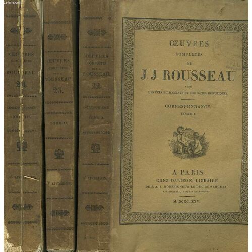 Oeuvres Completes. Tomes 22. 23 Et 24. Correspondance. Tomes I. Ii Et Iii.