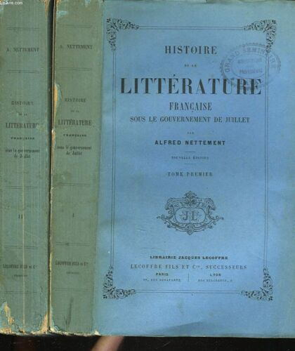 Histoire De La Litterature (1830-1848). Tomes I Et Ii.