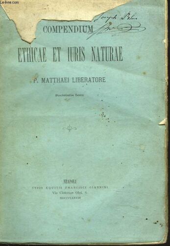 Compendium Ethicae Et Iuris Naturae.
