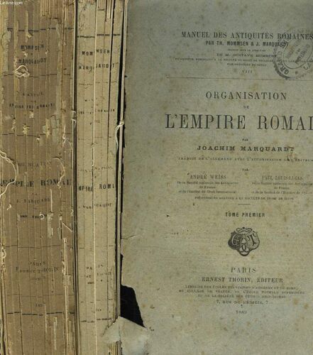 Organisation De L Empire Romain. Tome I Et Ii.