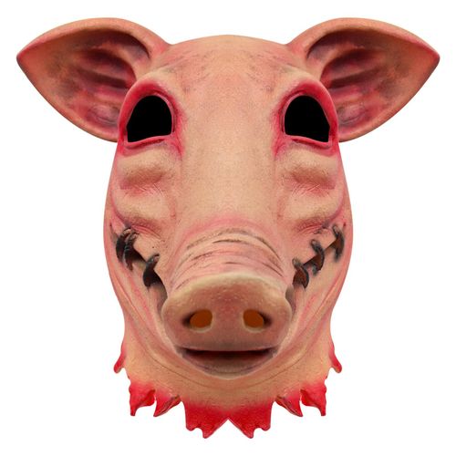 Masque De Tête De Cochon Effrayant Pour Halloween, En Latex, Couverture Faciale De Boucher, Mascarade Sanglante, Accessoire Photo Pour Costume De Carnaval, Cosplay