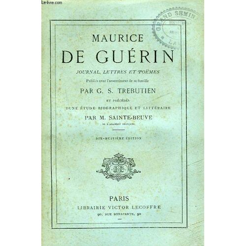 Journal. Lettres Et Poemes.