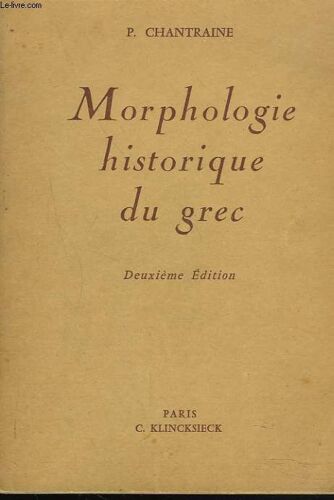 Morphologe Historique Du Grec