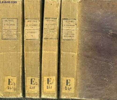 Oeuvres De M. Borderies Eveque De Versailles - 4 Tomes En 4 Volumes (Tome 1+2+3+4) Tome 1 : Avent. Conferences. Mandements - Tome 2 : Sermons Pour Le Careme (Tome 1)- Tome 3 : Sermons Pour Le Careme(...)