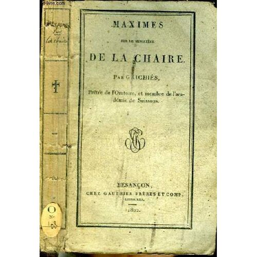 Maximes Sur Le Ministere De La Chaire