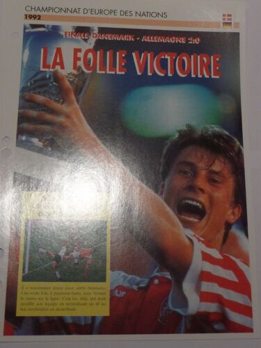 Fiche Foot Championnat D'europe Des Nations Finale 1992 Danemark - Allemagne