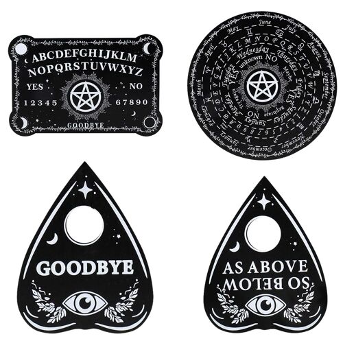 Planche à pendule en bois, ensemble de planche de Divination de radiesthésie inclus, planche à Message métathique Wiccan
