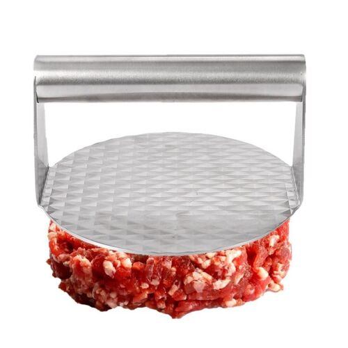 Presse À Viande En Acier Inoxydable, Presse À Hamburger Rond Avec Poignée Ergonomique | Kit De Presse À Gril Professionnel Pour La Cuisine Domestique