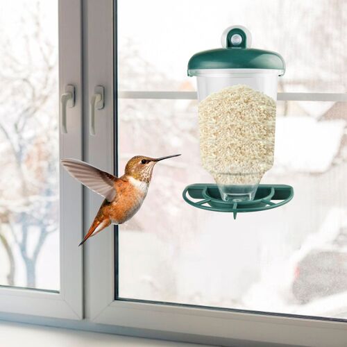 Mangeoire D'extérieur En Plastique Pour Oiseaux, Station D'alimentation Suspendue Pour Noix De Cacahuètes, Jardin, Distributeur De Graines D'oiseaux Sauvages, Conteneur Alimentaire