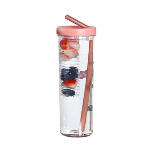 Bouteille D'eau En Plastique De 700ml Avec Pailles, Voyage, Camping, Tasse À Thé Portable, Tasse À Fruits, Fitness, Sport En Plein Air, Bouteilles De Boisson