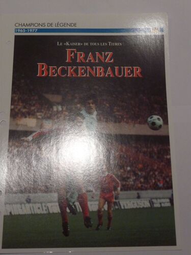 Fiche Foot Champions De Légende Franz Beckenbauer