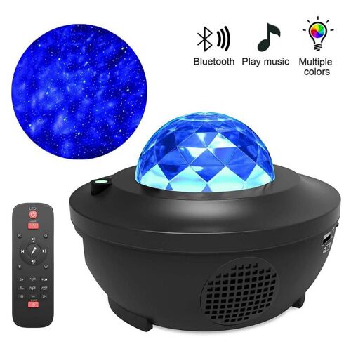 Projecteur de Ciel Étoilé Coloré avec Haut-Parleur Intégré, Lampe de Projection Romantique Intelligente