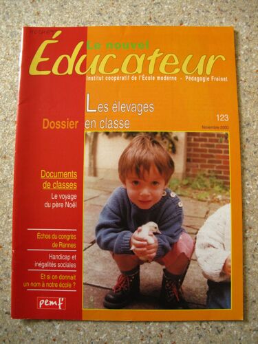 Le Nouvel Educateur  N° 123 : Les Elevages En Classe