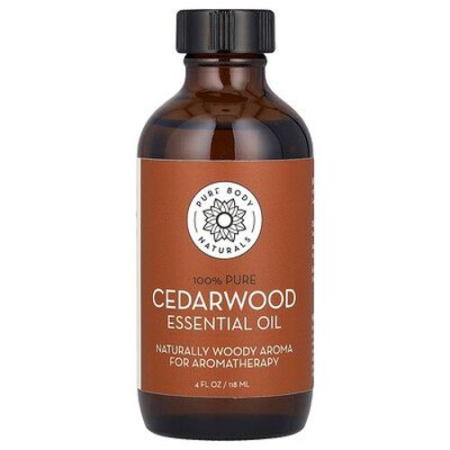 Pure Body Naturals, Huile Essentielle 100 % Pure, Cèdre, 118 Ml 