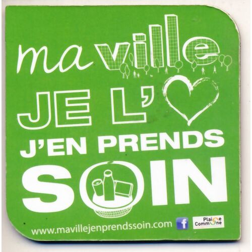Magnet "Ma Ville Je L'aime, J'en Prends Soin" (Plaine Commune)