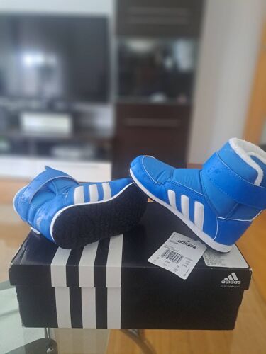 Botas Adidas De Nieve Para Niños, Azules Y Blancas,Unisex Talla 26