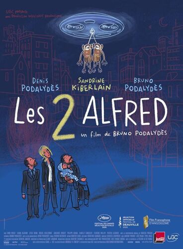 Les 2 /Deux Alfred - Véritable Affiche De Cinéma Pliée - Format 120x160 Cm - De Bruno Podalydès Avec Denis Podalydès, Sandrine Kiberlain, Vanessa Paradis - 2020