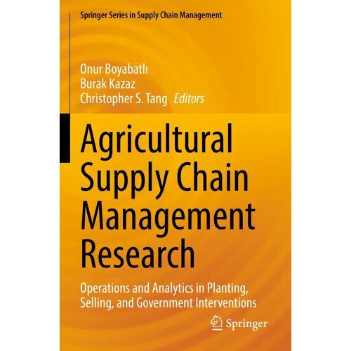 Agricultural Supply Chain Management Research