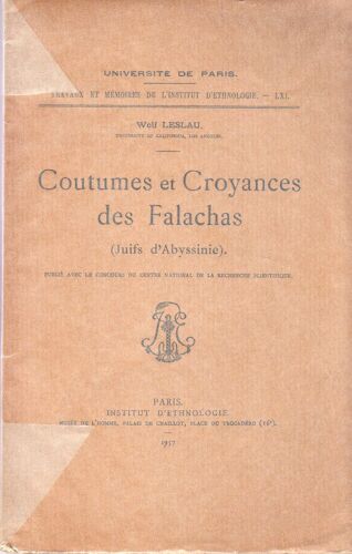 Coutumes Et Croyances Des Falachas (Juifs D'abyssinie)