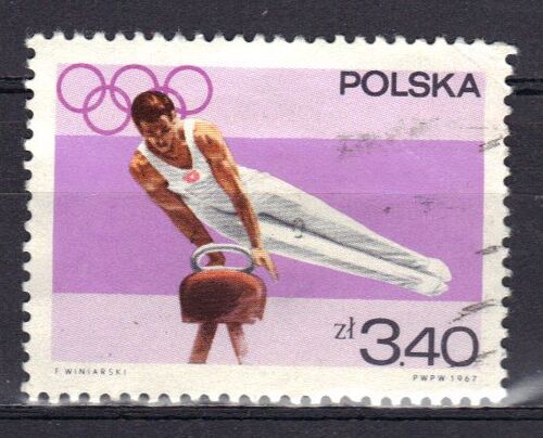 Pologne 1967 : Prélude Aux Jeux Olympiques De Mexico (1968) : Cheval-Arçons - Timbre Oblitéré