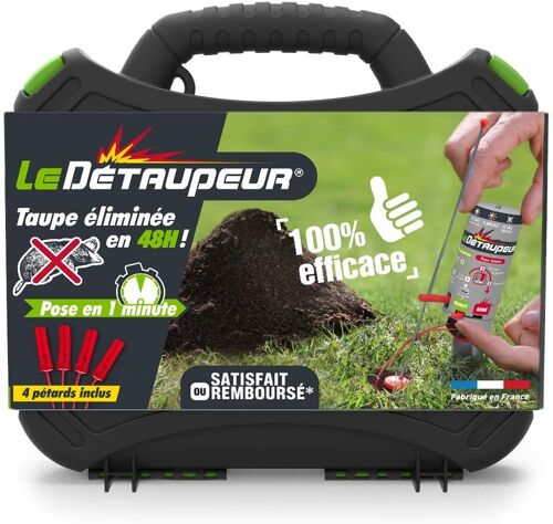 LE DÉTAUPEUR Kit Complet Valisette + 4 Recharges Piège Anti Taupes et Rats Taupiers