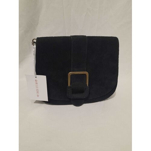 Sac à main cuir noir nubuck