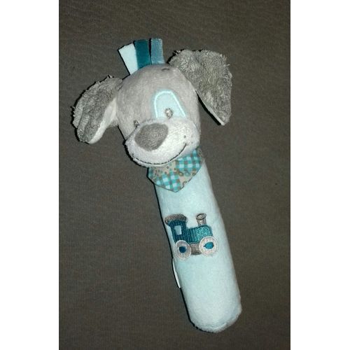 Hochet / Doudou Chien Pouet Pouet Nattou 18 Cm
