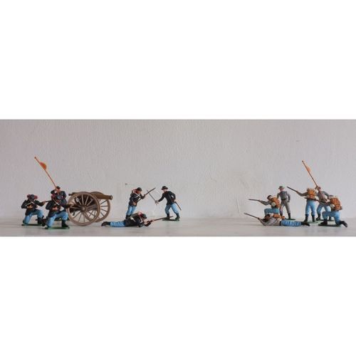 Figurines Britains, Guerre De Sécession - American Civil War - Soldats Et Canon