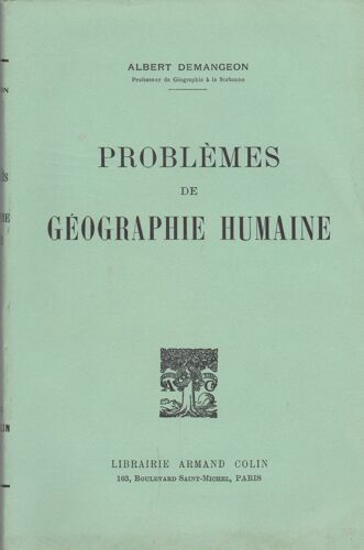 Problèmes De Géographie Humaine.