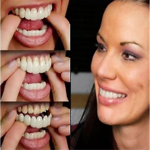 Une Paire Supérieure Et Inférieure De Haute Qualité Prothèse Instantanée Scomfort Fit Flex Cosmétique Dents Prothèse Dentaires Top Cosmétique Placage De Haute Qualité 