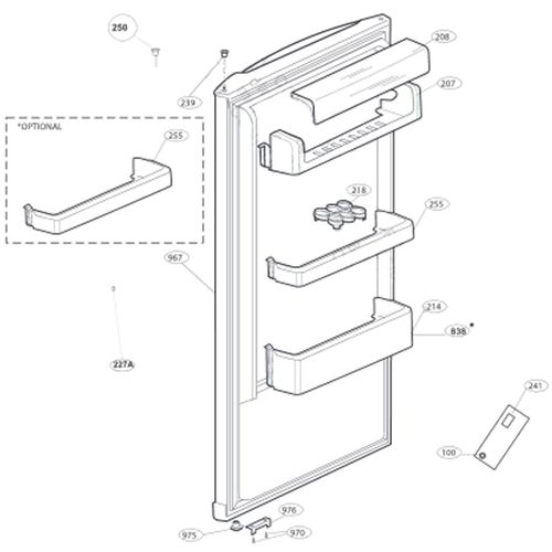 Balconnet 440x95x50 mm Réfrigérateur congélateur (4807081000 BEKO)