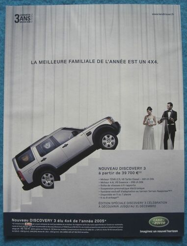 Publicité Papier - Voiture Land Rover Discovery 3 De 1997