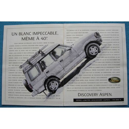 Publicité Papier - Voiture Land Rover Discovery Aspen De 1996