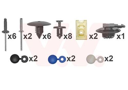 Kit D'assemblage, Pare-Chocs Van Wezel 4327794 D'origine