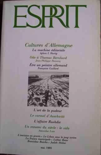 Esprit Mai 1989 Cultures D'allemagne