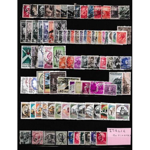 Timbres Italie Lot De 90 Oblitérés