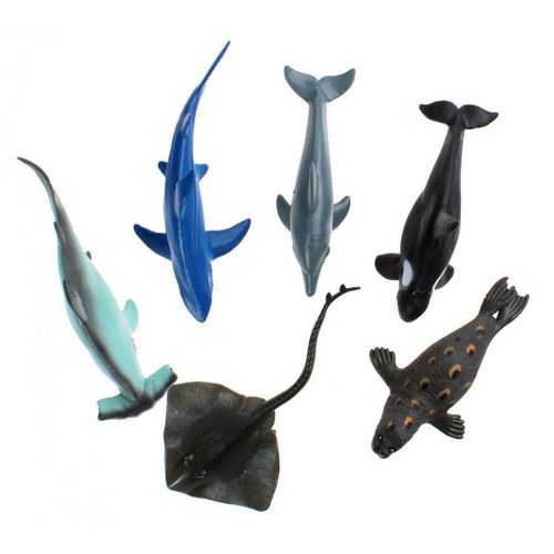 6 Poisson Animal Mer Figurine En Plastique Jouet Enfant