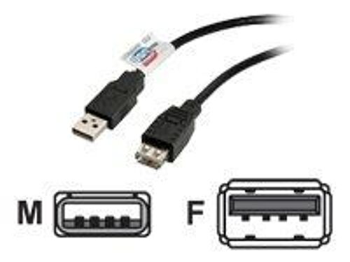 ROLINE Câble USB 2.0 Type A-A, M/F 0,8m