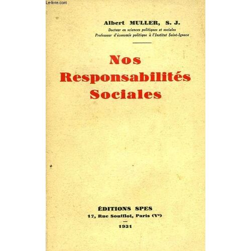 Nos Responsabilites Sociales
