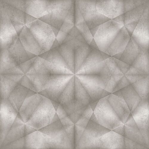 Papier peint 3D Profhome 386923-GU papier peint intissé gaufré à chaud légèrement texturé au style kaléidoscope satiné brun taupe gris beige 5,33 m2