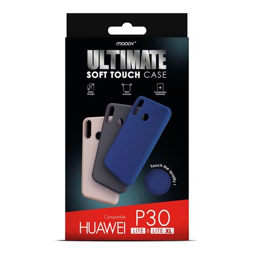 Coque semi-rigide Ultimate soft touch pour Huawei P30 Lite/XL - bleue