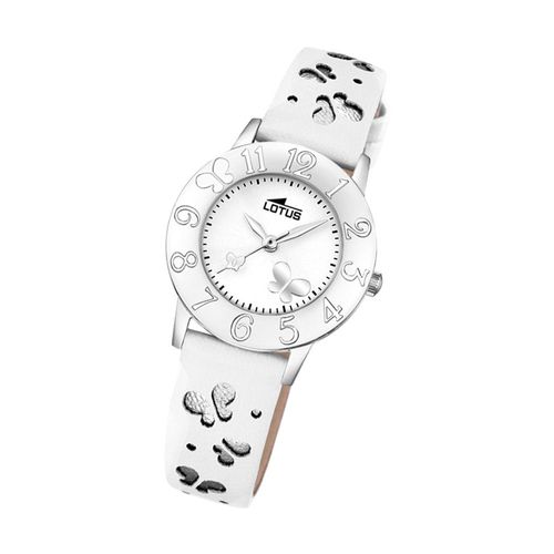 Lotus Youth Watch Elegant L18269/1 Montre-Bracelet En Cuir Junior Blanc Ul18269/1