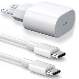 Chargeur Rapide USB-C 25W + Câble USB-C vers USB-C 20W 1M pour iPhone 16 Pro Max / iPhone 16 Plus / iPhone 16 Pro / iPhone 16 - E.F.Connection