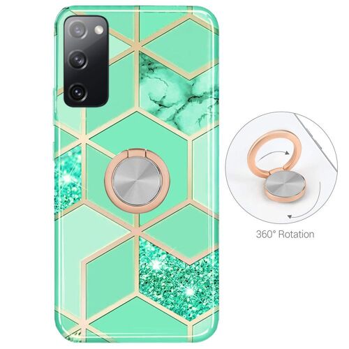 Coque pour Samsung Galaxy S20 FE Couleur Turquoise Antichoc Avec Anneau Support - E.F.Connection