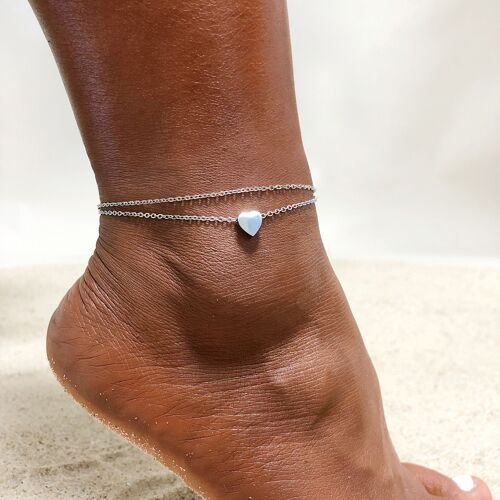 Vnox 1/2/3/4 Pièces Bracelet De Cheville Pour Femmes, Chaîne De Cheville En Acier Inoxydable À Breloques En Forme D'étoile, Croix Et Coeur, Bijoux De Jambe En Chaîne Cubaine En Forme De Serpent