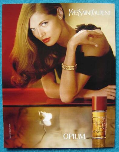 Publicité Papier - Parfums "Opium" D' Yves Saint Laurent De 2008, Malgosia Bela Mannequin