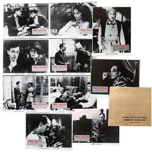 Ombres Et Brouillard - Shadows And Fog : Jeu De 10 Photos D'exploitation Cinématographique - Format 22x28,5 Cm - De Et Avec Woody Allen, Mia Farrow, Michael Kirby, John Malkovich, Jodie Foster - 1991