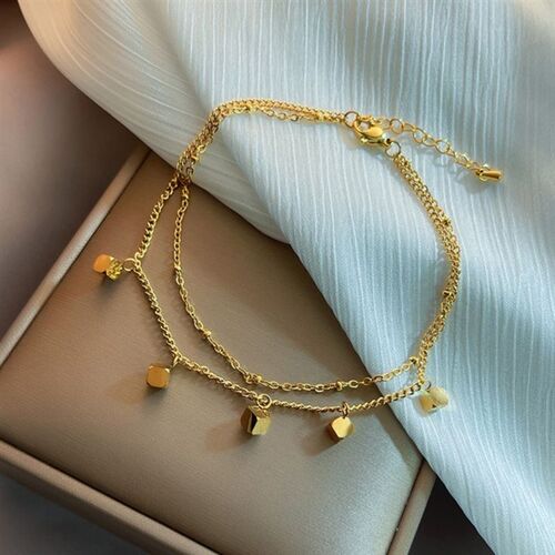 Xiyanike-Bracelets De Oral Ille En Acier Inoxydable Pour Femme, Bijoux À La Mode, Double Couche, 2021