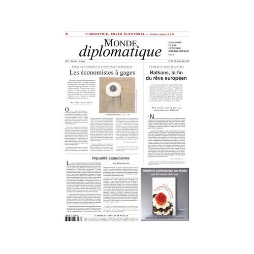 Le Monde Diplomatique N° 696 - Mars 2012 - Balkans, La Fin Du Rêve Européen